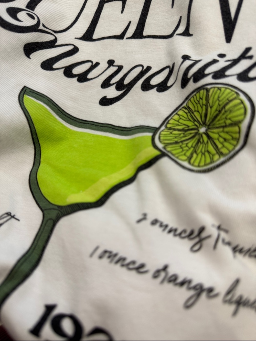 Queen of Margaritas Cinco De Mayo Mexican Graphic Tee - Lime Green & White - Picture 5 of 5